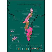 Scratch Map - Bourgogne - Carte du vin | Wijnkaart | 50 x 70 cm | 1020 Dégustations