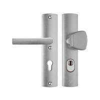 AXA AXA Curve Plus veiligheidsbeslag voordeur gebogen schild S-knop/Blok-kruk PC72 met kerntrekbeveiliging SKG3 - aluminium