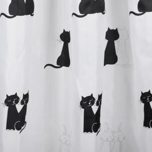 Differnz Cats douchegordijn 100% polyester - verzwaarde onderzoom - 180 x 200 cm