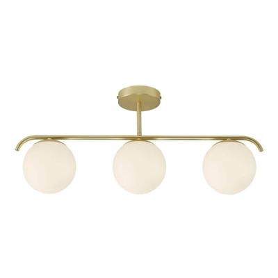 Plafondlamp goud e14 fitting opaal bollen Nordlux &apos;Grant&apos; led lamp 70 cm
