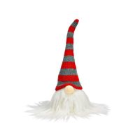 Pluche gnome/dwerg decoratie pop/knuffel wit/rood/grijs 24 cm   -