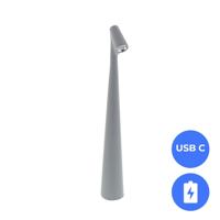 Nordic LED Tafellamp - Staalgrijs - 34 cm - Dimbaar