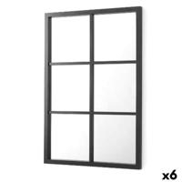 Wandspiegel Gift Decor Zwart Kvadrater 70 x 47 x 2 cm (6 Stuks)