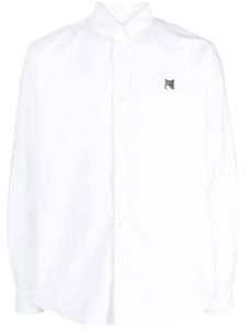 Maison Kitsuné chemise cintrée à patch Fox - Blanc