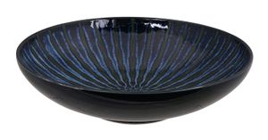 Kobaltblauwe Japanse Kom - Tokusa Blue - 2000ml 28.3x7.5cm