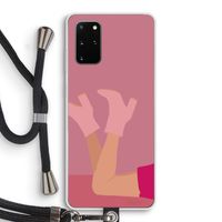 Pink boots: Samsung Galaxy S20 Plus Transparant Hoesje met koord