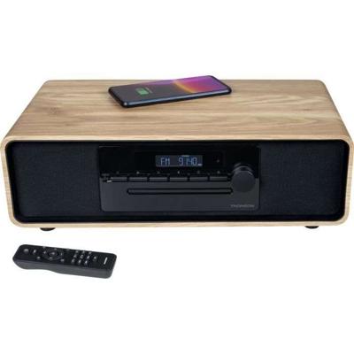 Bluetooth microsysteem - THOMSON - Zwart - FM/CD/MP3/USB/Inductieradio, 60W, Equalizer, Afstandsbediening, Voeding. 230V