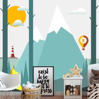 Zelfklevend fotobehang - Geknutselde vuurtoren in de bergen  , Premium Print - thumbnail