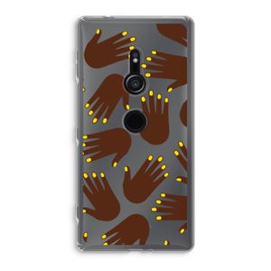 Hands dark: Sony Xperia XZ2 Transparant Hoesje