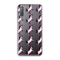 Musketon Unicorn: Samsung Galaxy A7 (2018) Transparant Hoesje