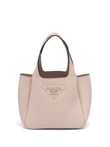 Prada sac cabas à plaque logo - Rose