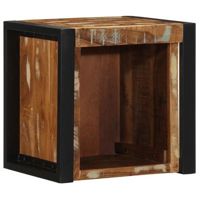 Nachtkastje 40x35x40 cm massief gerecycled hout meerkleurig