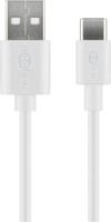 Goobay 45563 USB-kabel 1 m USB 2.0 USB A USB C Wit - thumbnail