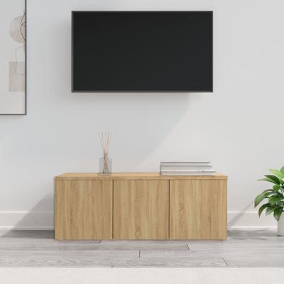 Tv-meubel 80x34x30 cm bewerkt hout sonoma eikenkleurig