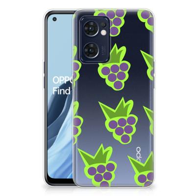 OPPO Reno 7 5G | Find X5 Lite | Siliconen Case | Druiven