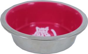 Katteneetbak RVS/melamine 11 cm roze - Gebr. de Boon