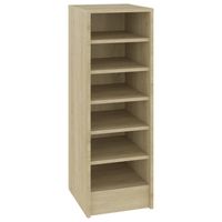 vidaXL Schoenenkast 31,5x35x90 cm bewerkt hout sonoma eikenkleurig