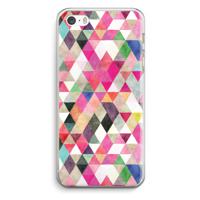 Gekleurde driehoekjes: iPhone 5 / 5S / SE Transparant Hoesje - thumbnail