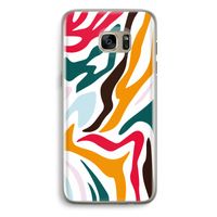 Colored Zebra: Samsung Galaxy S7 Edge Transparant Hoesje