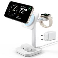 3-in-1 Watch Wireless Charging Set (HaloLock) - White - EU-Plug
