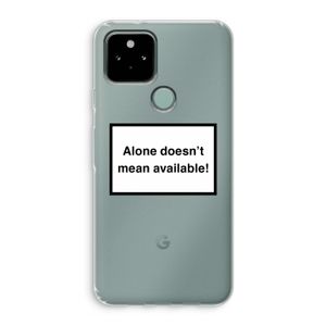 Alone: Google Pixel 5 Transparant Hoesje