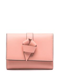 Acne Studios portefeuille en cuir à détail de nœud - Rose