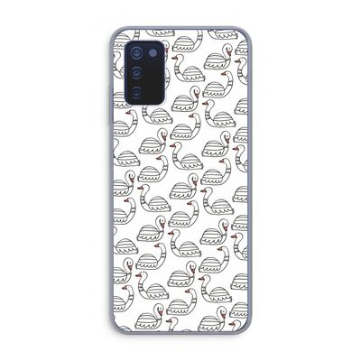 Zwanen: Samsung Galaxy A03s Transparant Hoesje