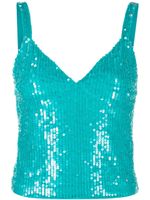 P.A.R.O.S.H. haut à ornements en sequins - Bleu