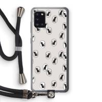 Miauw: Samsung Galaxy A31 Transparant Hoesje met koord - thumbnail