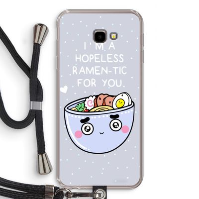 I'm A Hopeless Ramen-Tic For You: Samsung Galaxy J4 Plus Transparant Hoesje met koord