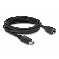 Delock 80004 DisplayPort-kabel DisplayPort Aansluitkabel DisplayPort-stekker, DisplayPort-bus 5 m Zwart 4K UHD, Vergulde steekcontacten, Afgeschermd