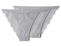 esmara Set van 2 dames onderbroeken (Zilver, M (40/42))