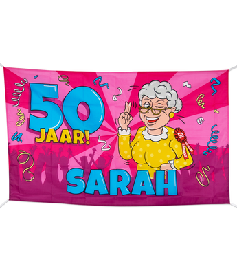 Gevelvlag Sarah Cartoon (90x150cm)
