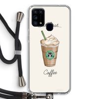 But first coffee: Samsung Galaxy M31 Transparant Hoesje met koord
