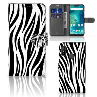 Xiaomi Mi A2 Lite | Telefoonhoesje | Met pasjeshouder | Zebra