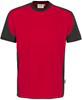 Hakro 290 T-shirt Contrast MIKRALINAR® - Red/Anthracite - S