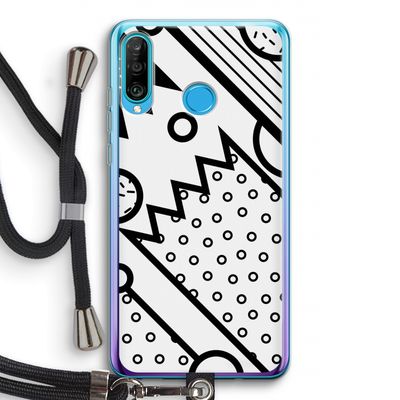 Pop Art #4: Huawei P30 Lite Transparant Hoesje met koord