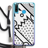 Pop Art #4: Huawei P30 Lite Transparant Hoesje met koord