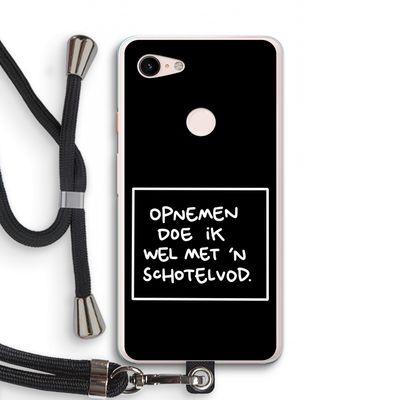 Schotelvod: Pixel 3 XL Transparant Hoesje met koord
