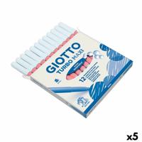 Set Viltstiften Giotto Turbo Maxi Roze (5 Stuks)