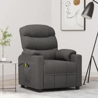 Massagestoel elektrisch stof donkergrijs