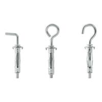 Set van haken, oogbouten en hangers Rapid Ø 8 x 32 mm Metaal Uitbreiding 12 Stuks