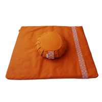 Meditation set with cushion zafu - Orange - thumbnail