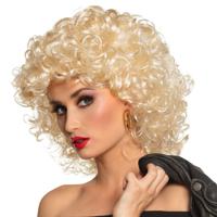 Verkleedpruik voor dames - blond - Fifties/sixties/jaren 50/60/fantasy - Carnaval - lang haar - met