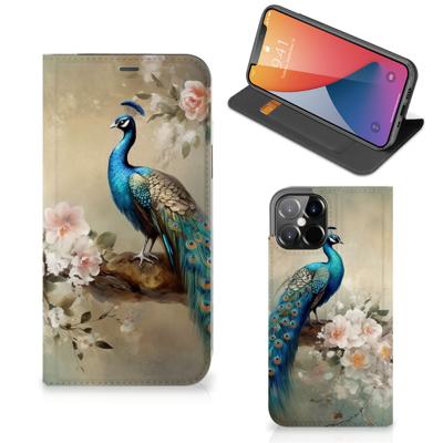 Smartphone hoesje voor iPhone 12 Pro Max Vintage Pauwen