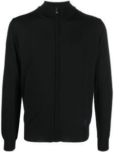 Corneliani cardigan à fermeture zippée - Noir