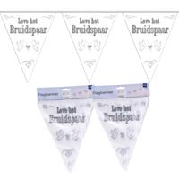 Folat Vlaggenlijn Bruidspaar - 3x stuks - 10 meter - huwelijk - leve het bruidspaar