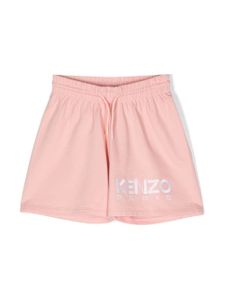 Kenzo Kids short à logo brodé - Rose