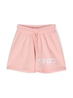 Kenzo Kids short à logo brodé - Rose