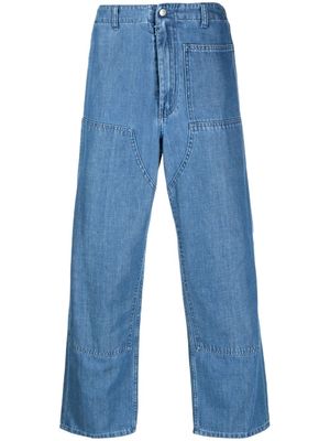 MM6 Maison Margiela pantalon à coupe droite - Bleu